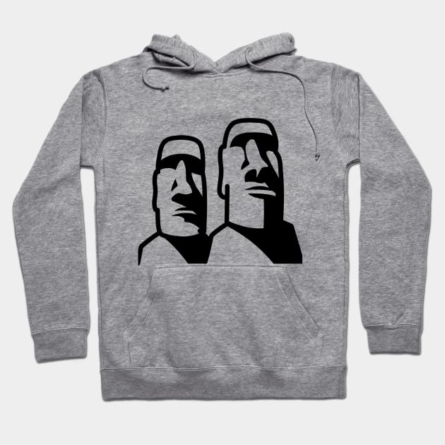 Moai Carved Statue Easter Island Heads Hoodie by koolteas